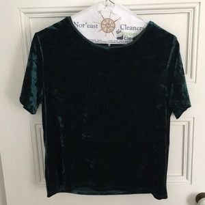 Green Velvet Topshop Top